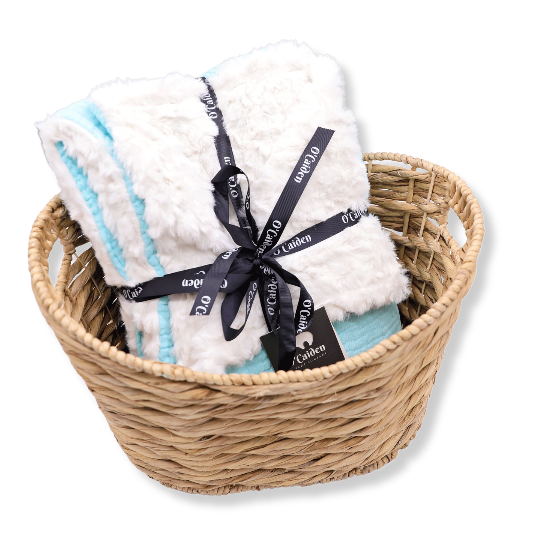 Muslin Minky™ Blanket - Aero Blue | Soft & Cozy Baby Blanket
