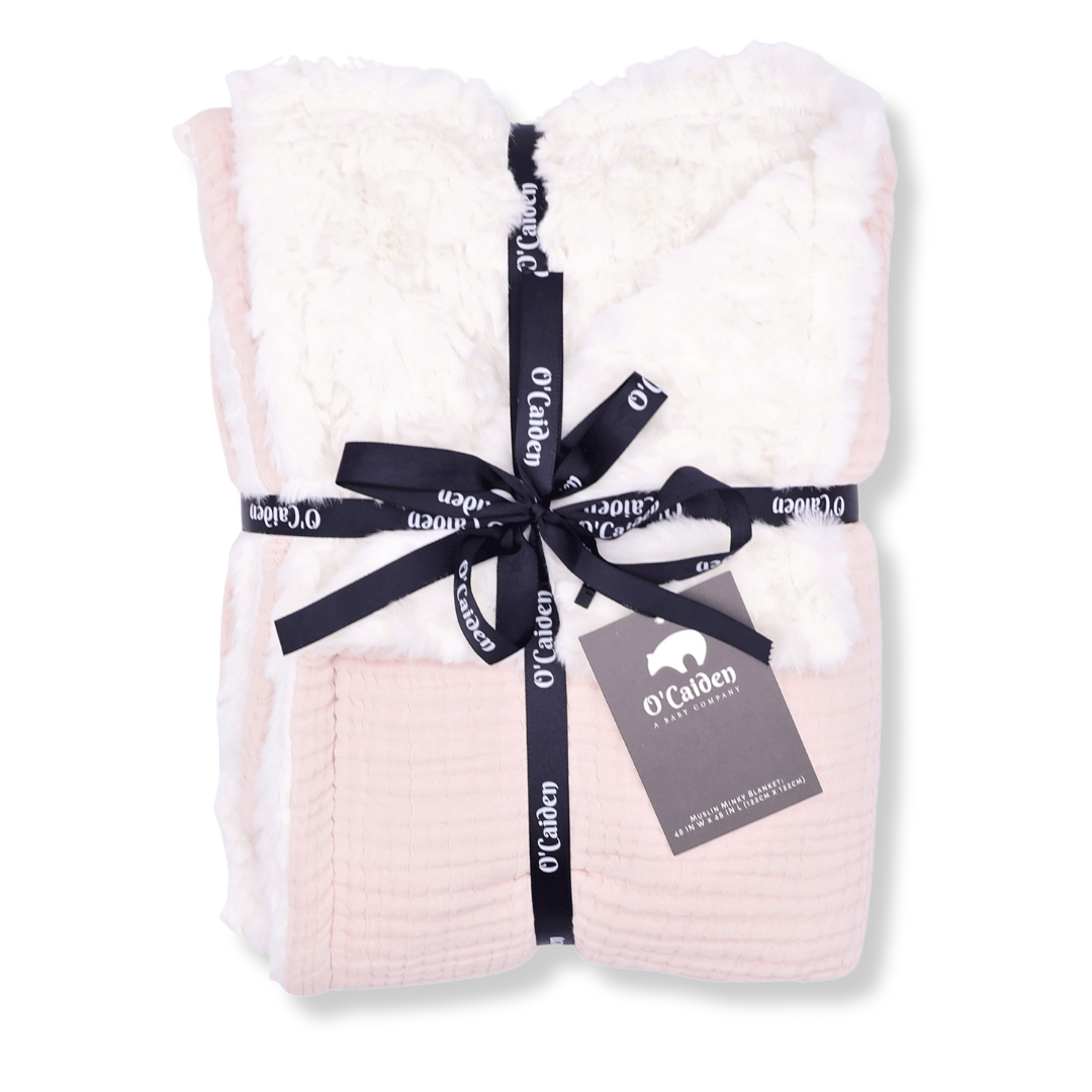 Muslin Minky™ Blanket - Blush | Luxuriously Soft Baby Blanket