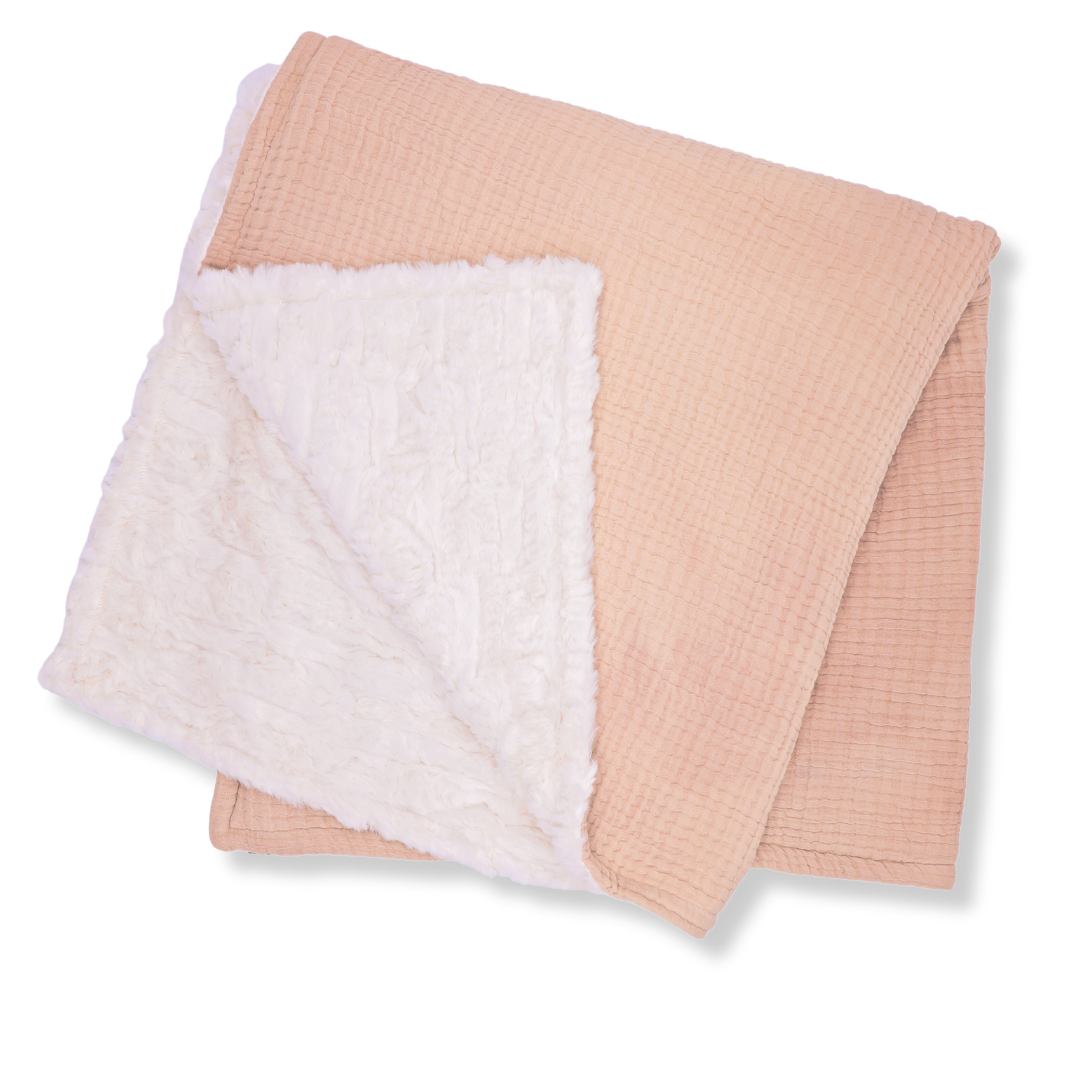 Muslin Minky™ Blanket - Cream | Luxurious & Soft Baby Blanket