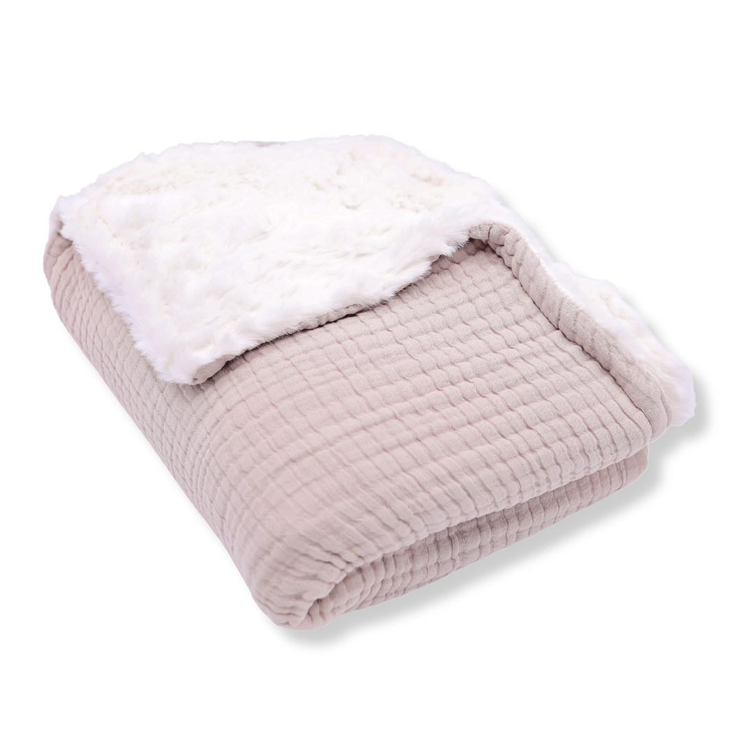 Muslin Minky™ Blanket - Sand | Cozy & Luxurious Baby Blanket