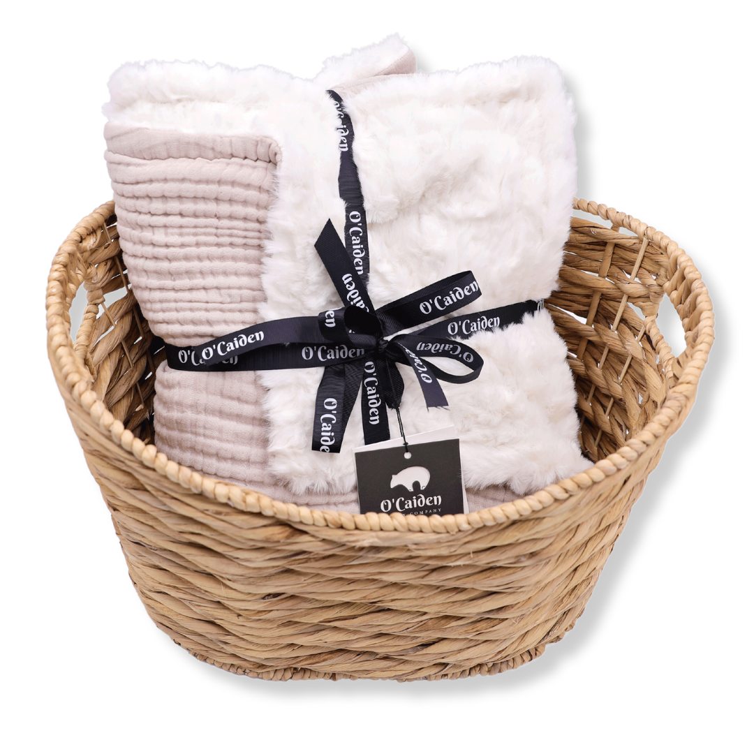 Muslin Minky™ Blanket - Sand | Cozy & Luxurious Baby Blanket