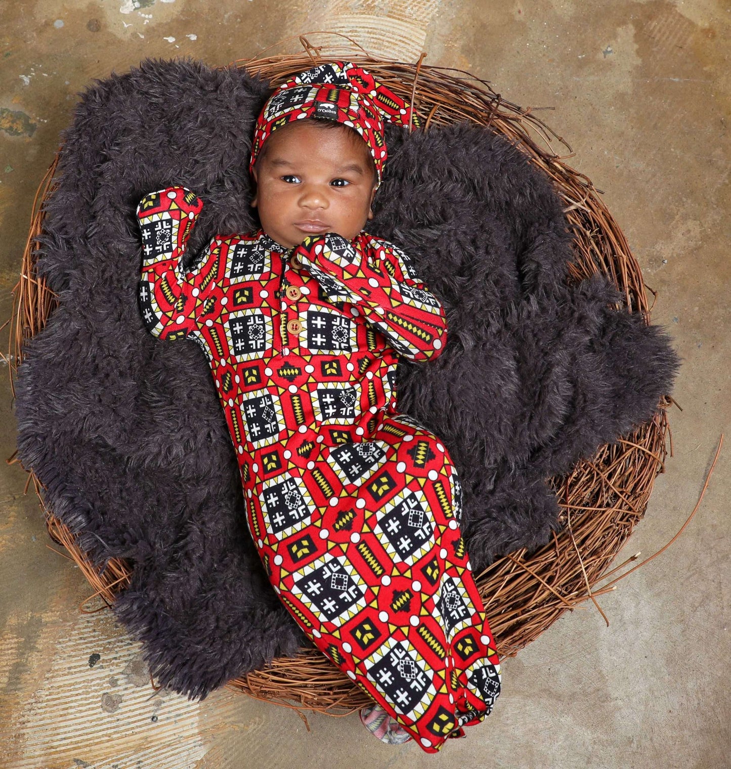 Keziyah Newborn Set | Swaddle, Gown, Hat, Mittens & More