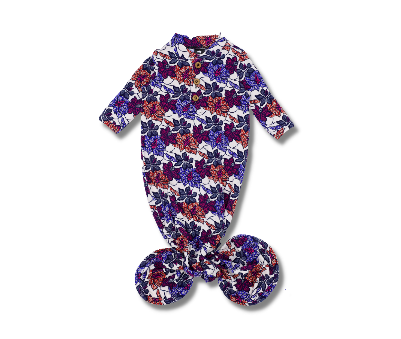 Billy Jean Knot Gown | Adjustable 0-3 Month Baby Gown