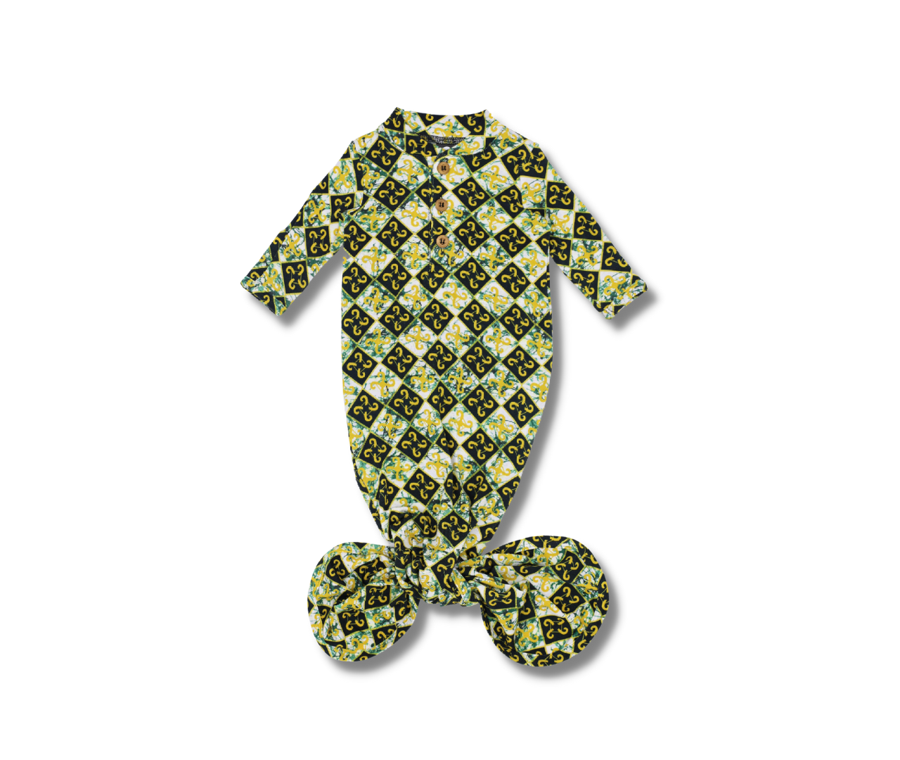 Idris Knot Gown | Adjustable 0-3 Month Baby Gown