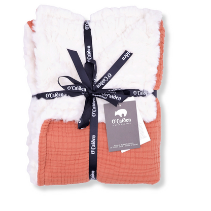 Muslin Minky™ Blanket - Coral | Soft & Cozy Baby Blanket