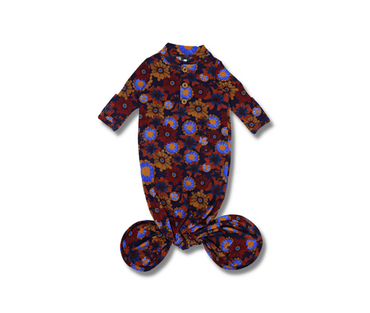 Ajani Knot Gown | Cozy & Adjustable Newborn Sleepwear